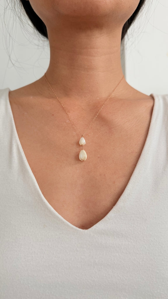 Pikake double necklace - Rose Gold