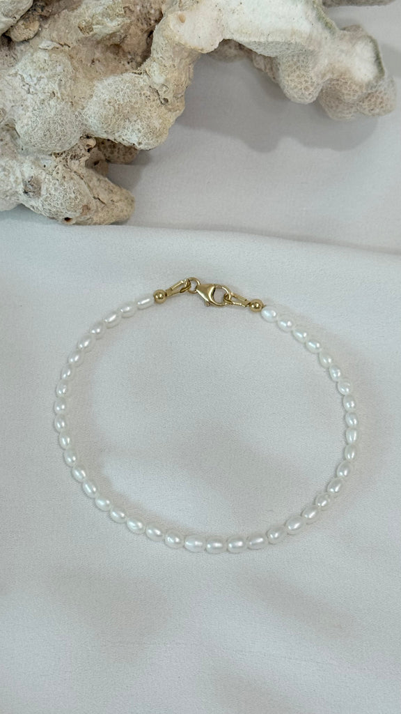 Full Freshwater Keshi bracelet