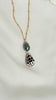 Hebrew shell x Pearl pendant necklace