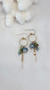 Trellis hoop earrings - Emerald mix