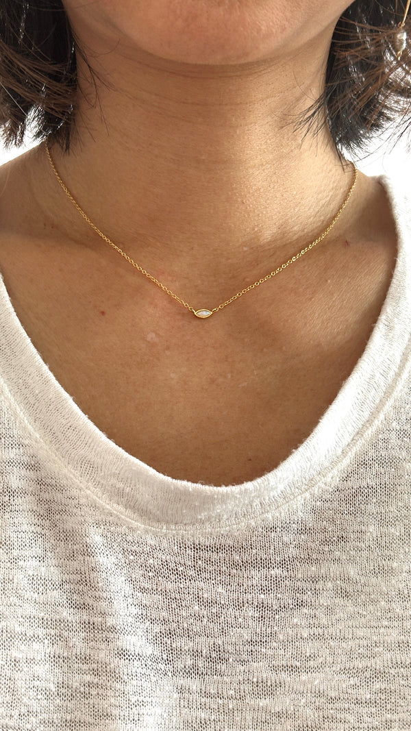 Tiny Opal eye necklace