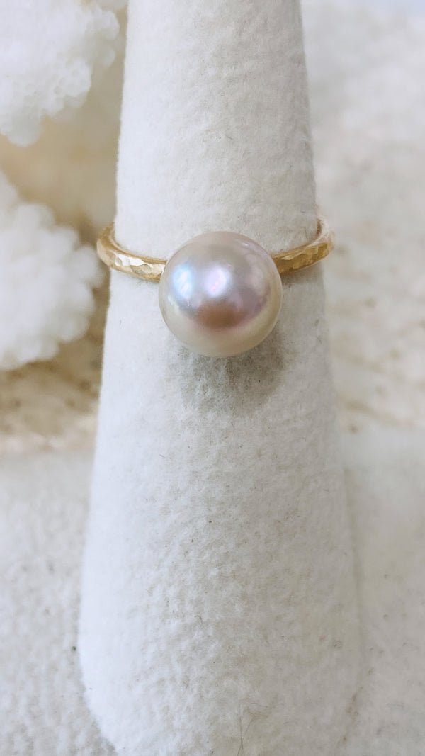 South Sea Pearl Solitaire ring