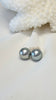14K Tahitian pearl stud earrings - 7-8mm