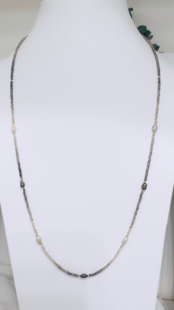 Bermuda necklace - Tahitian Keshi