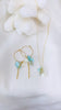 Pikake Trellis hoop earrings - Peruvian opal