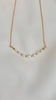 Freshwater keshi bar necklace