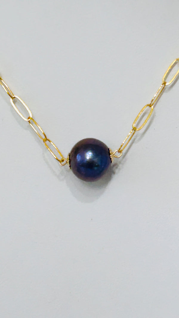 Stella necklace - Purple Edison