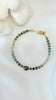 ALEXA peacock keshi bracelet - Moss aquamarine