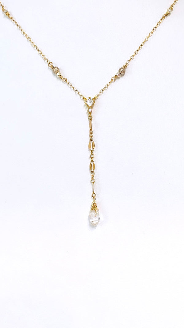 Herkimer two tone lariat