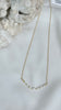 Freshwater keshi bar necklace