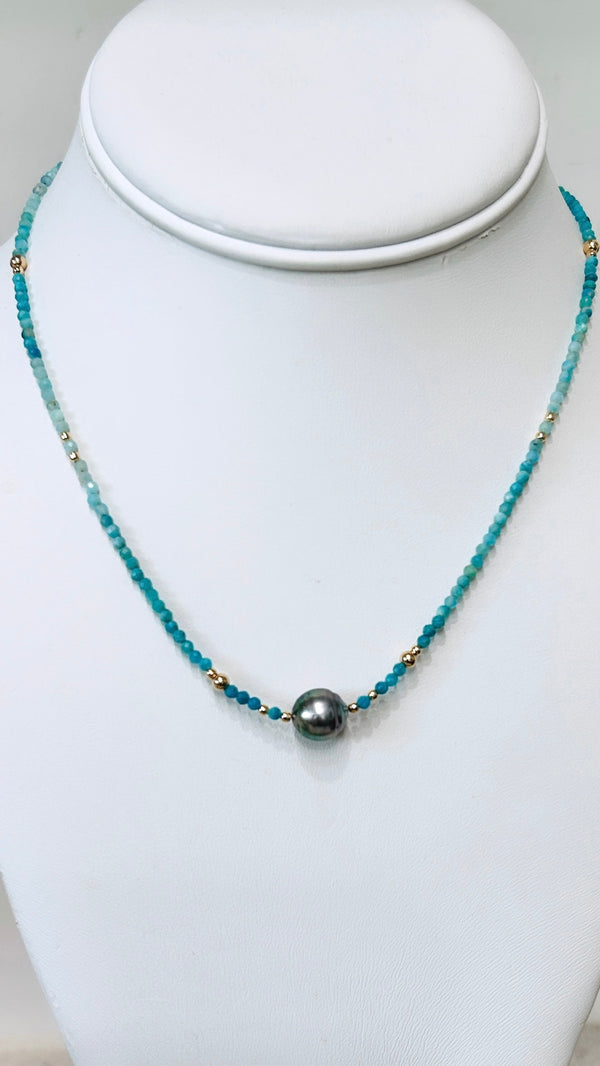 DAYDREAM necklace - Turquoise x Tahitian
