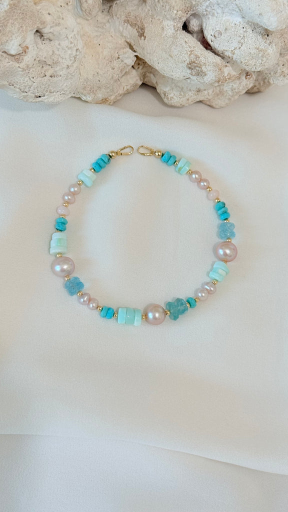 Cotton candy bracelet - Pink Edison pearls