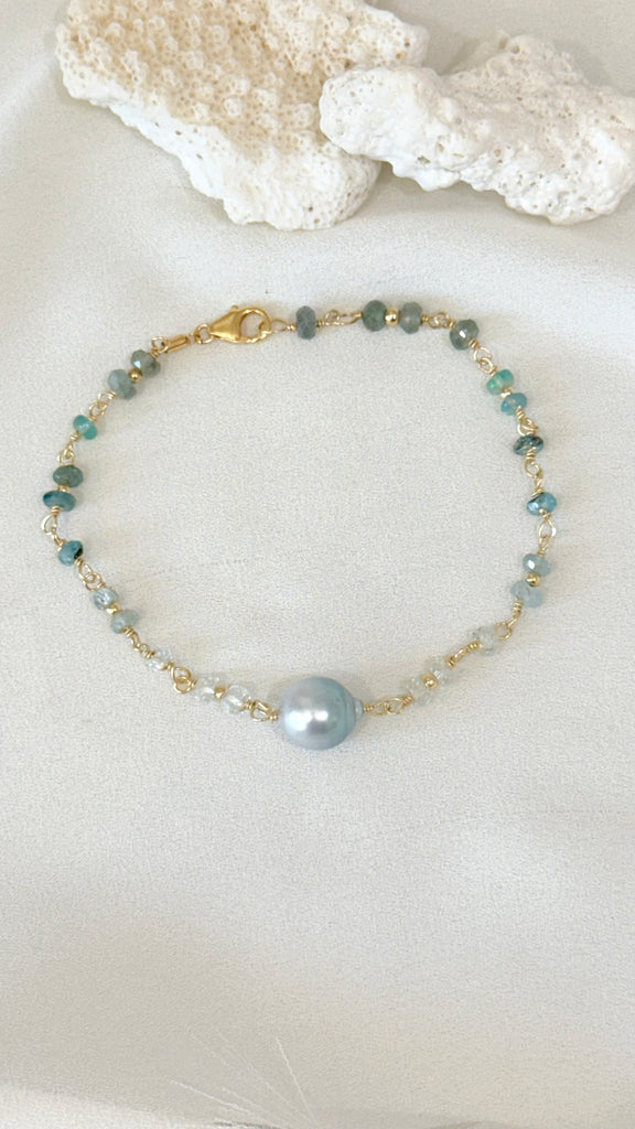 LANIKAI bracelet - Zircon x Tahitian