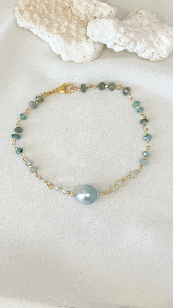 LANIKAI bracelet - Zircon x Tahitian