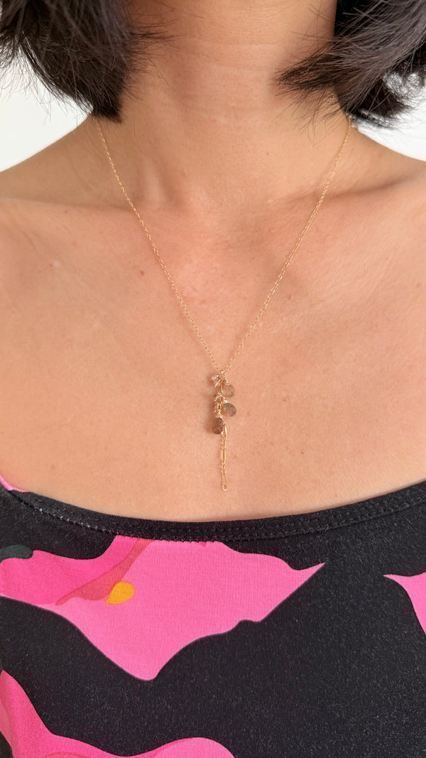 Waterfall necklace - Amber tourmaline