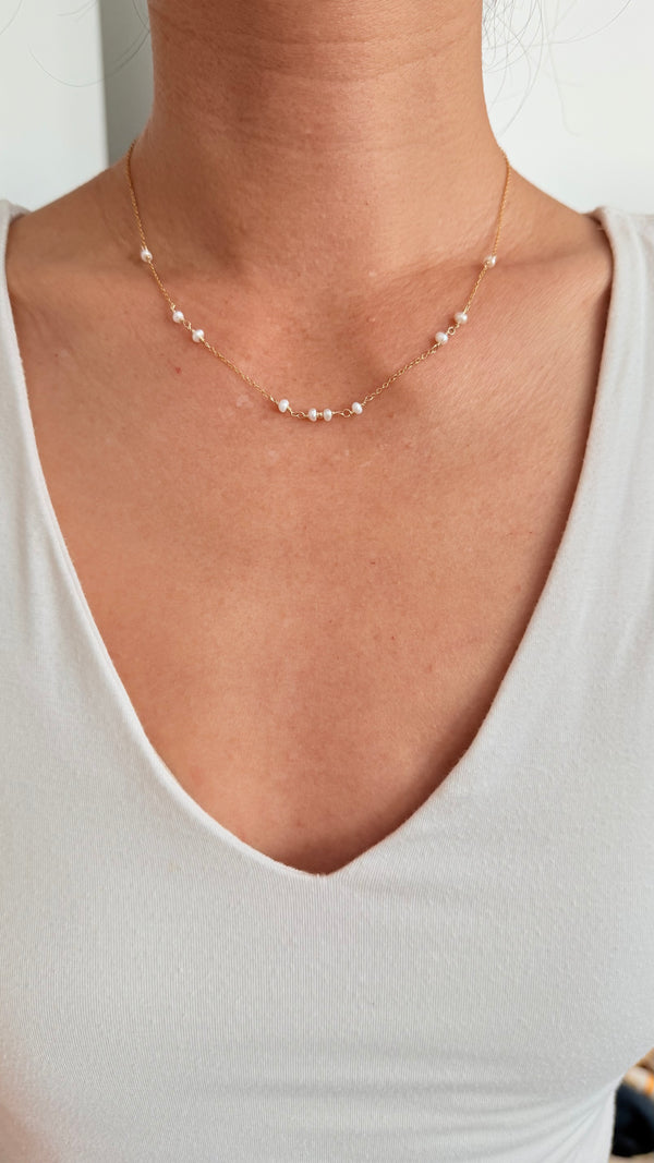 Emma necklace - Freshwater keshi