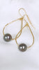 Floating Tahitian pearl earrings