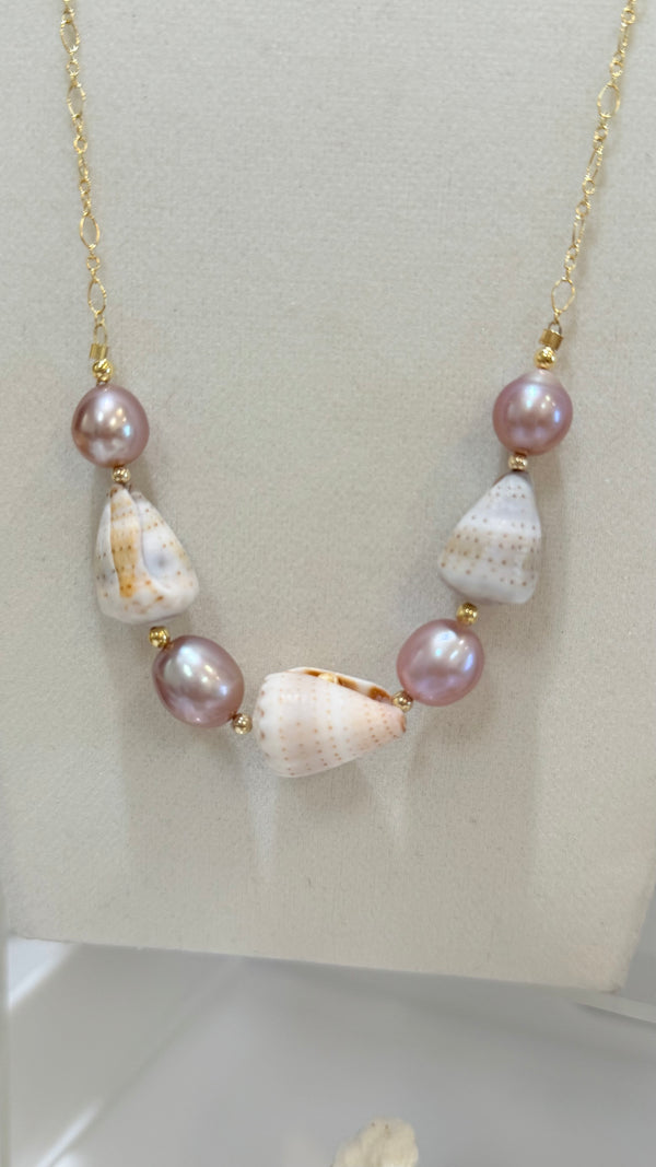 MONACO Shell x Pearl necklace