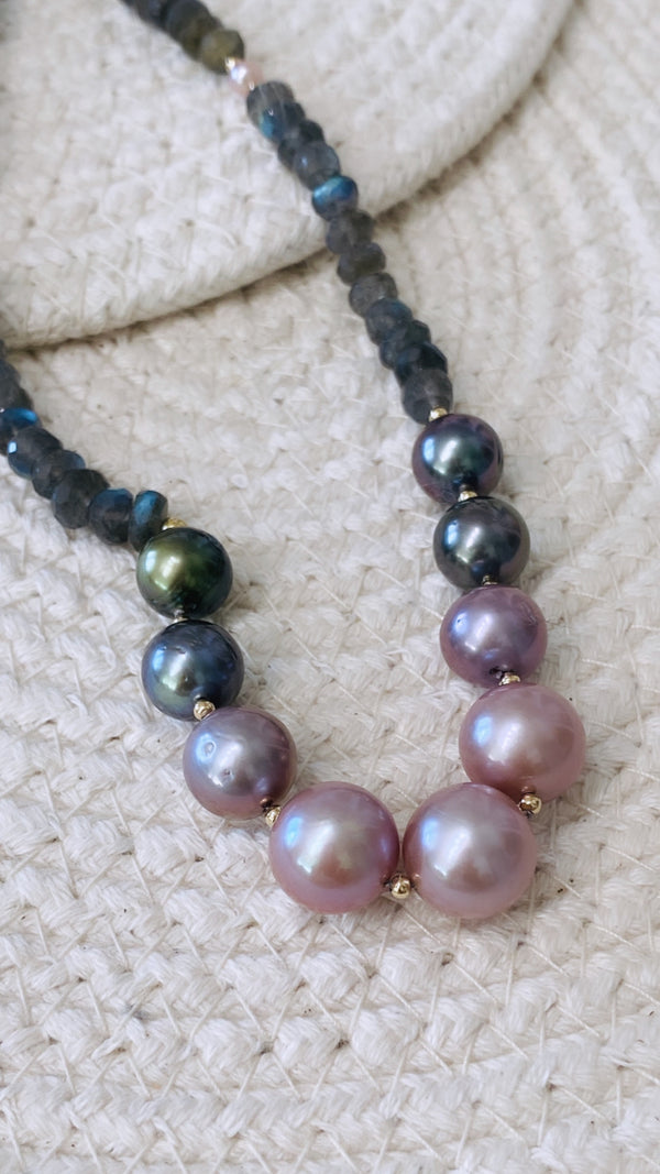 Under the Sea necklace - Edison x Tahitian pearl