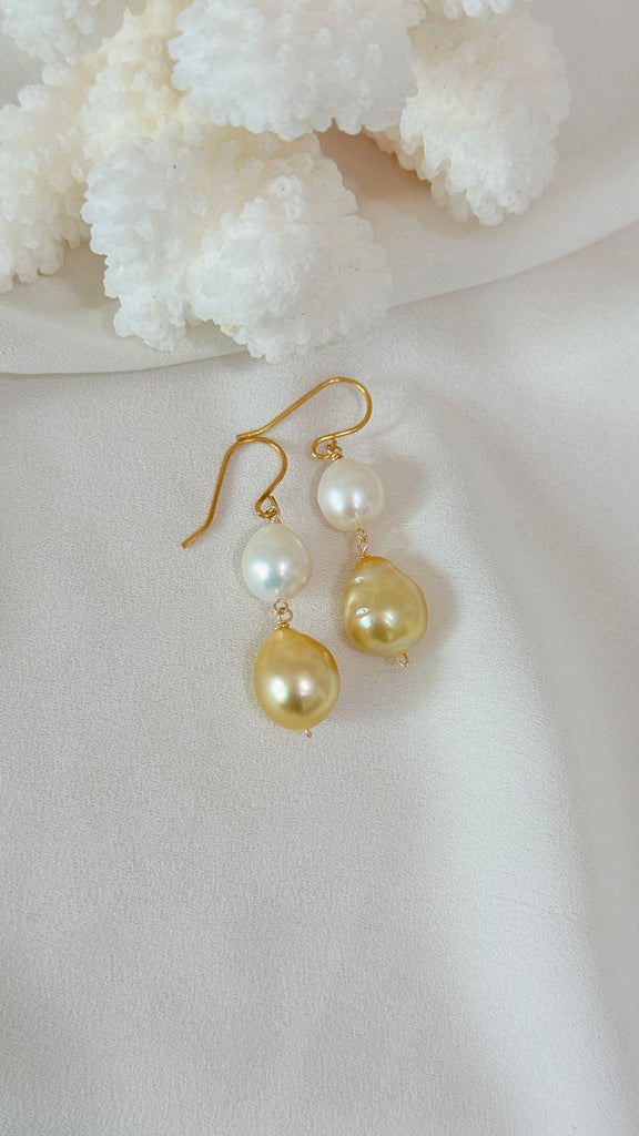 Coco earrings - South Sea x Freshwater