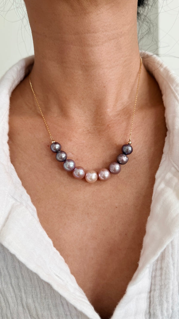 Jupiter Edison pearl necklace - Purple ombre