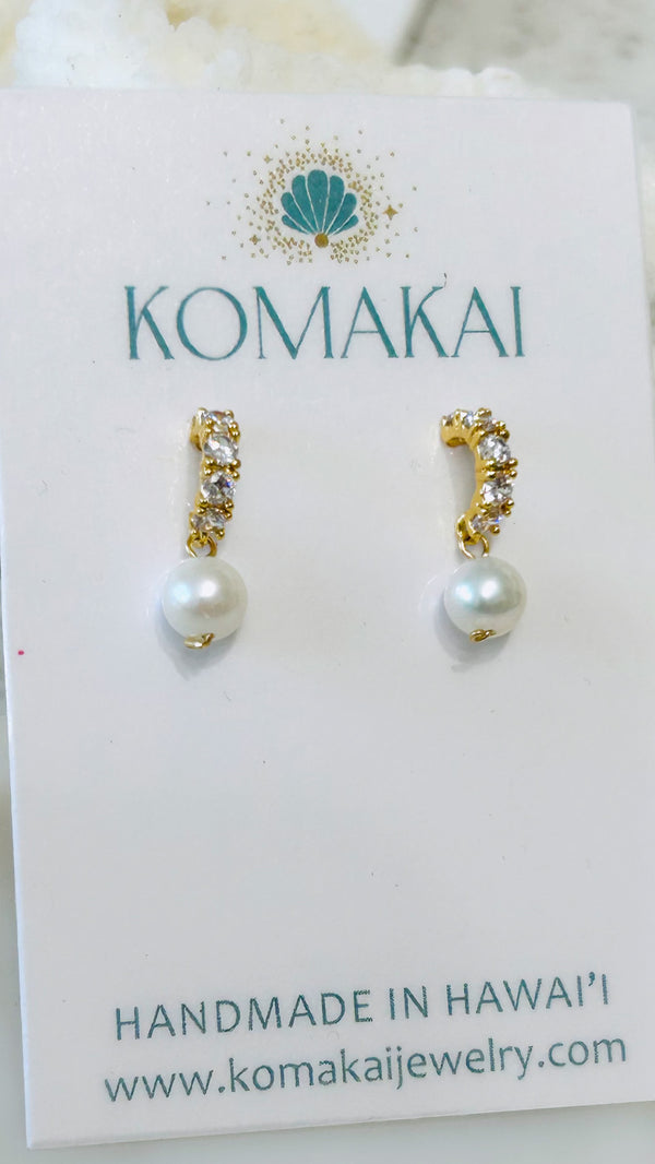 Shimmer half hoop earrings