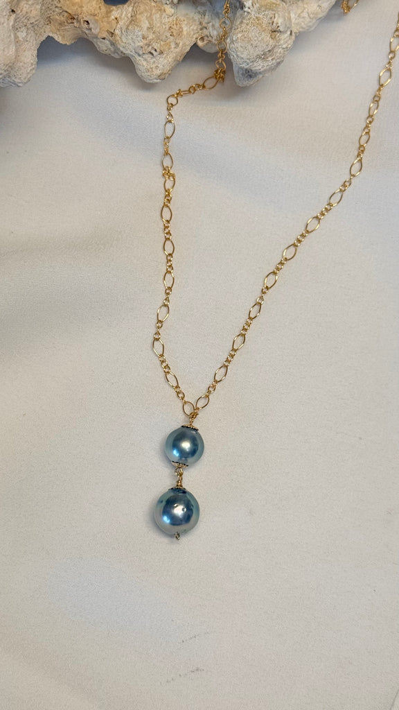 Stella double pearl necklace