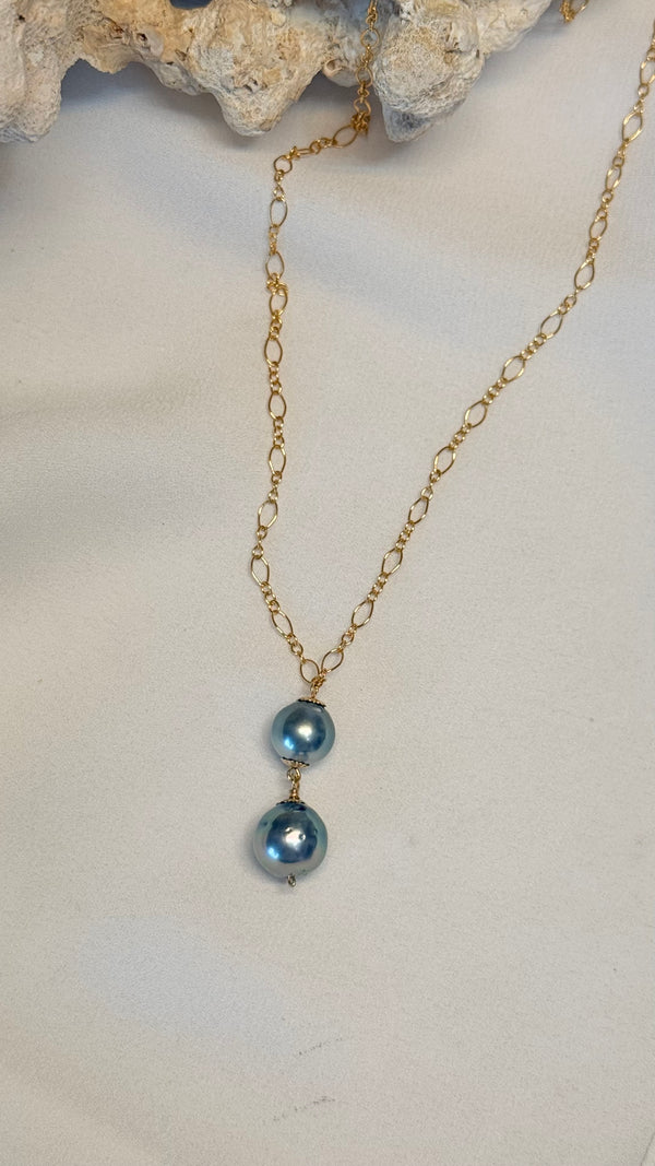 Stella double pearl necklace