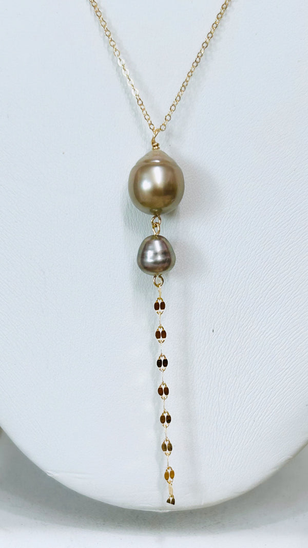 Sway necklace -Mocha  Tahitian