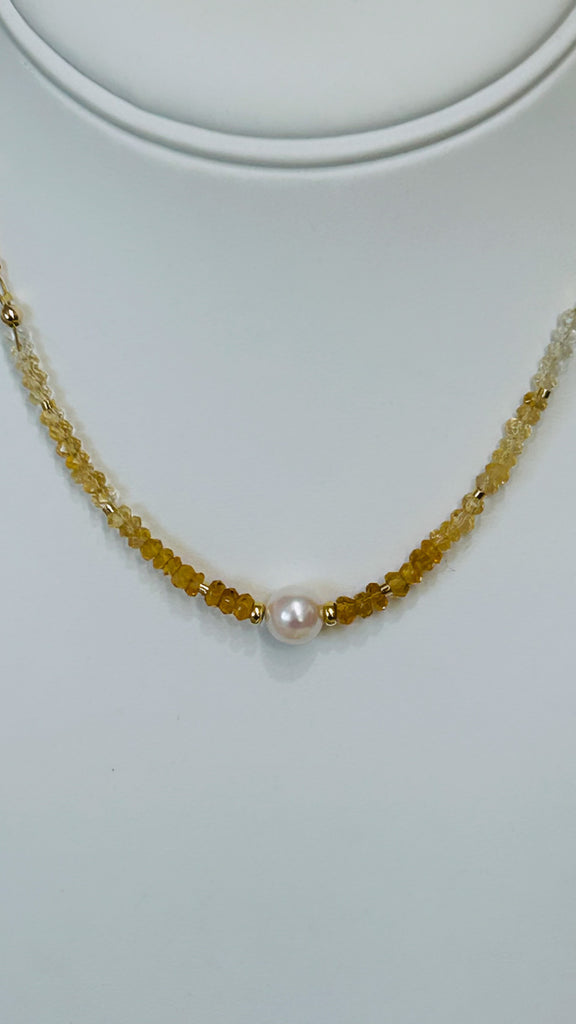 AVALON chain necklace - Citrine