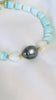 Pikake x pearl bracelet - Peruvian opal