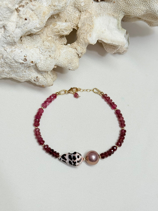 Trinidad shell x gem bracelet