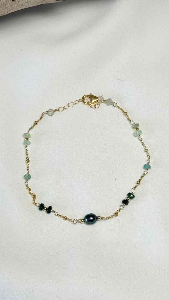 BELLE Keshi bracelet - Emerald