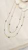 DEWDROP Black spinel layering necklace