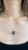 Trellis lariat - Purple Blue Tahitian pearl