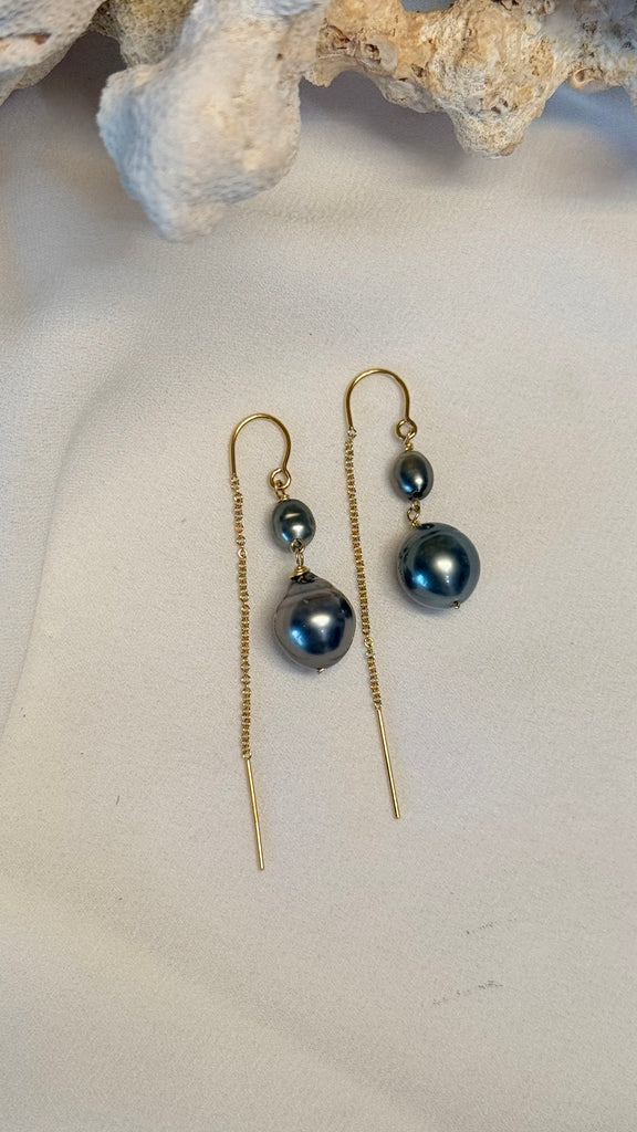 Sway threaders - Tahitian Pearl
