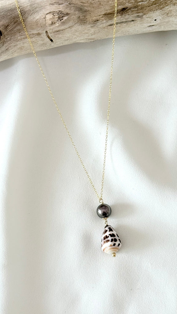 Golden Hour shell necklace - Classic Tahitian