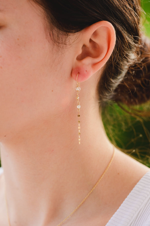 Tulum drop earrings - Akoya keshi