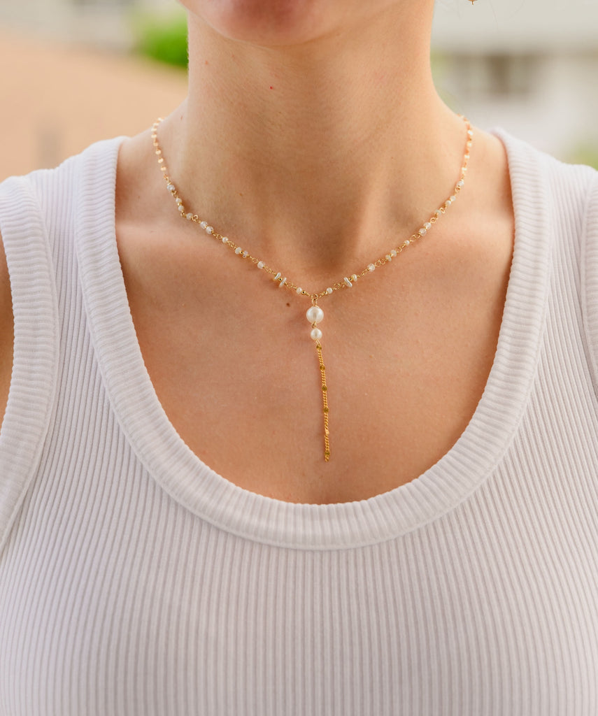 Lanikai lariat necklace - Freshwater