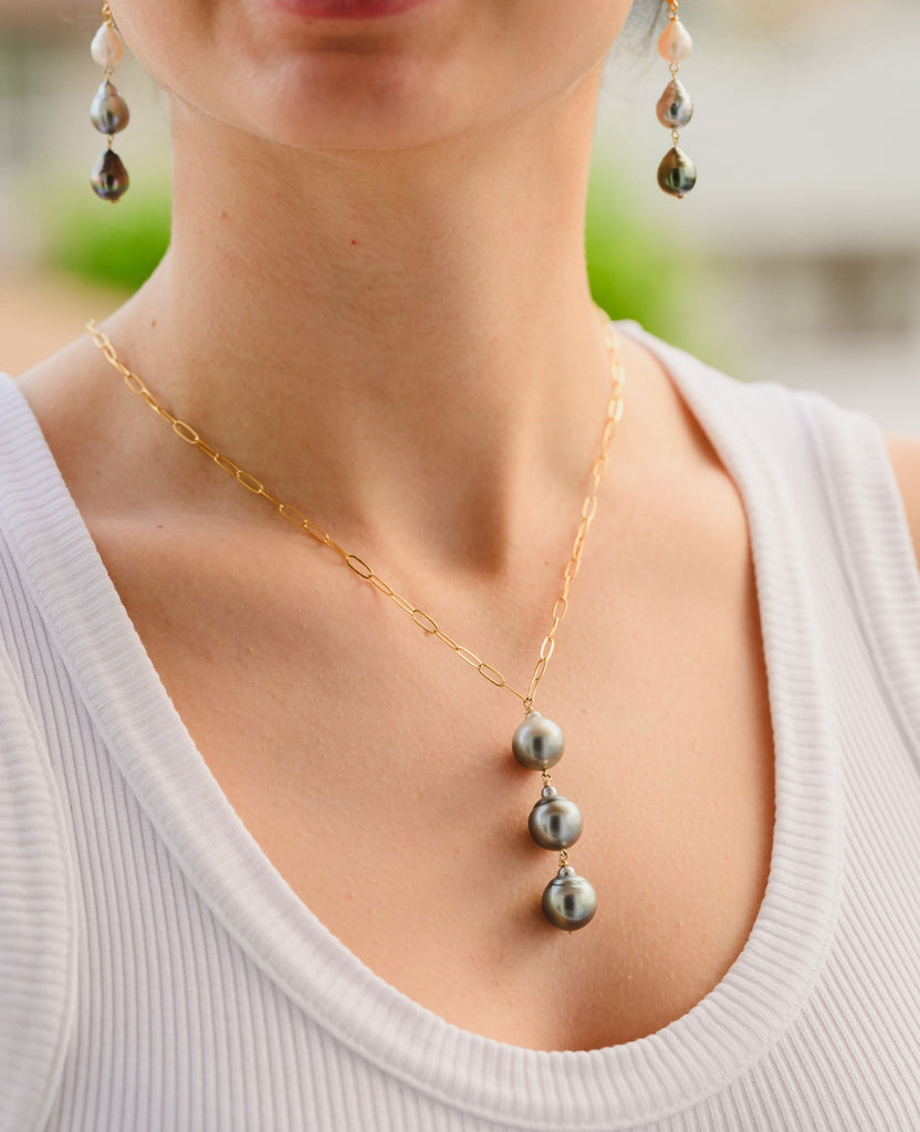 Stella triple necklace - Bombucha Tahitian