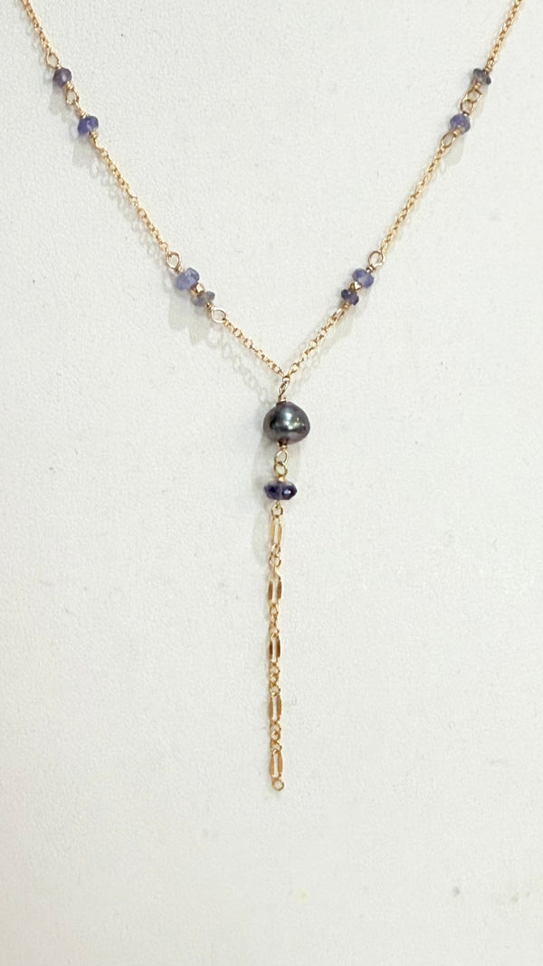 BELLE Keshi Lariat - Purple mix