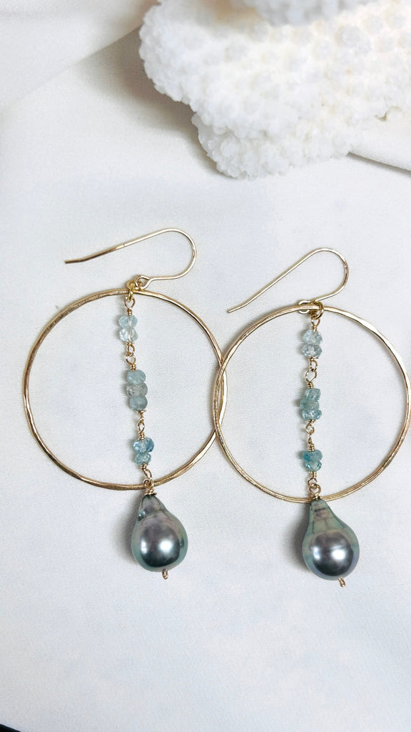 ALEXA hoop earrings - Tahitian