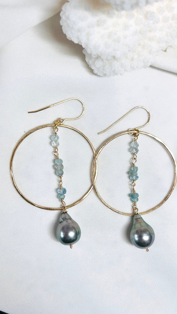 ALEXA hoop earrings - Tahitian