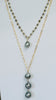 Labradorite x Tahitian pearl necklace
