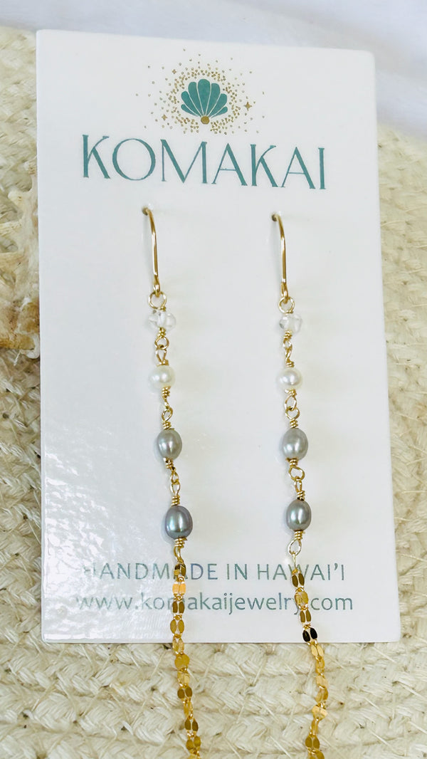Tulum earrings - Ombre silver