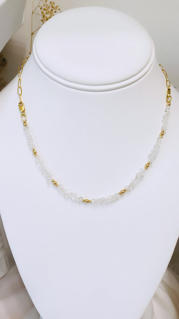 Convertible Herkimer necklace