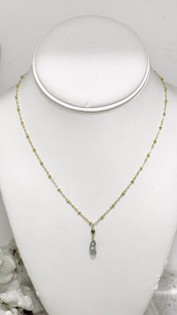 Tahitian Keshi pendant necklace