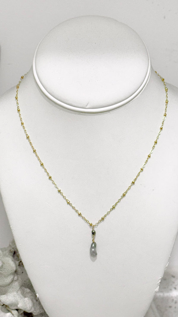 Tahitian Keshi pendant necklace