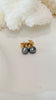 Tahitian Keshi studs - 4mm gray