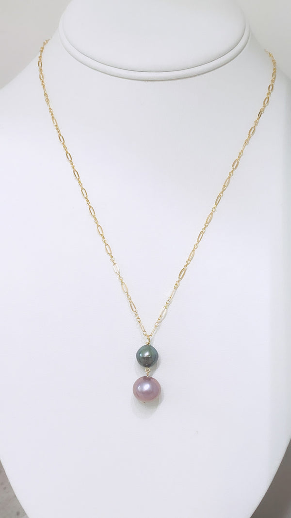 Coco necklace - Tahitian x Edison pearl